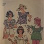 Simplicity 6912 Girls Tops sewing pattern size 6-7