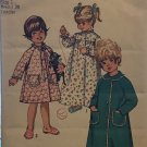 Simplicity 9043 Toddlers Robe Nightgown Raglan sleeve sleepwear sewing pattern Size 1 Breast 20