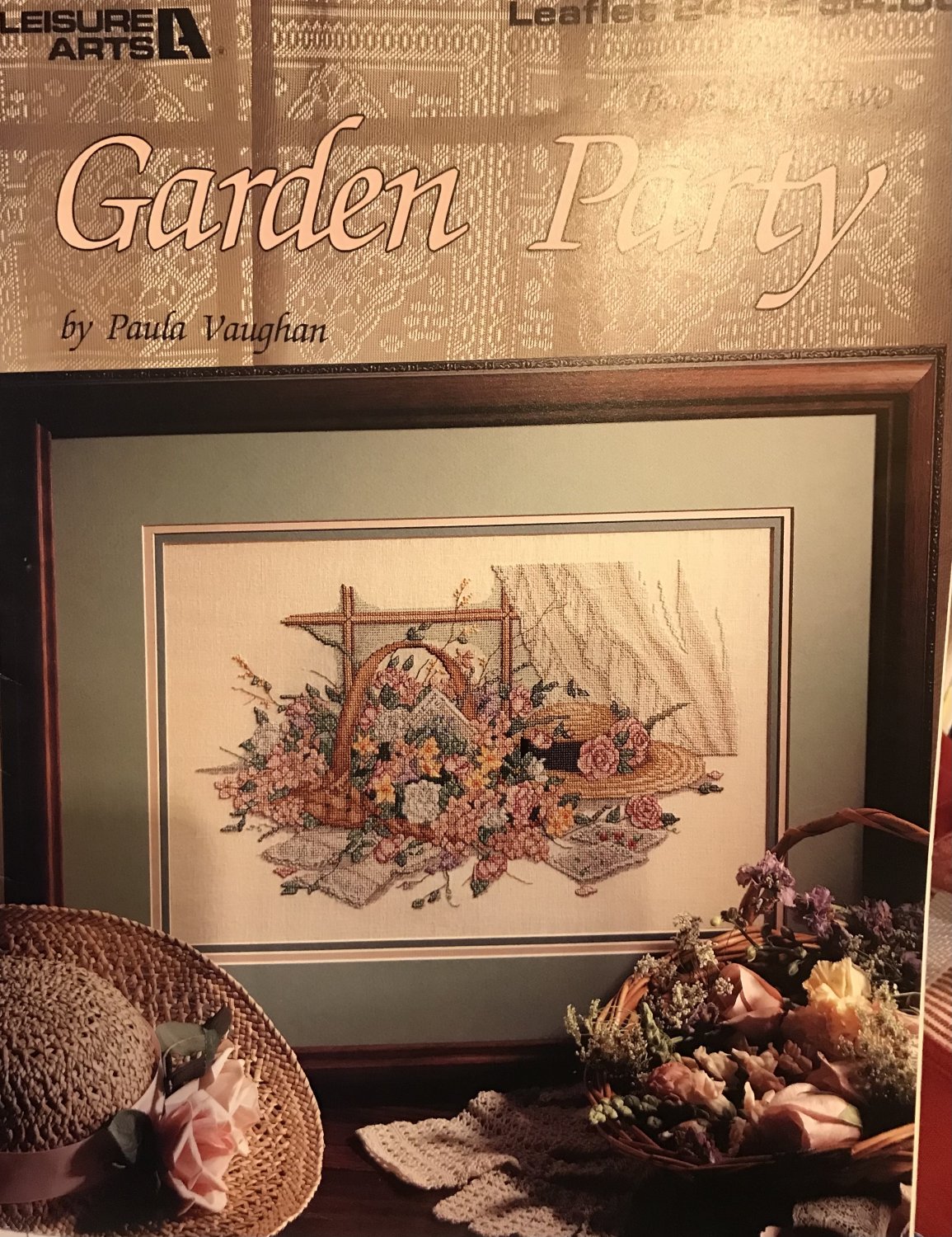 Leisure Arts Cross Stitch leaflet 2452 Garden Party by Paula Vaughan