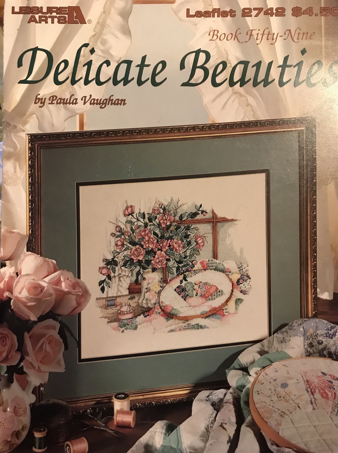 Leisure Arts Cross Stitch leaflet 2742 Delicate Beauties by Paula Vaughan