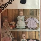 Vintage UNCUT Simplicity Pattern 5615 - Wardrobe for Size Large 17" to 18" Baby Dolls