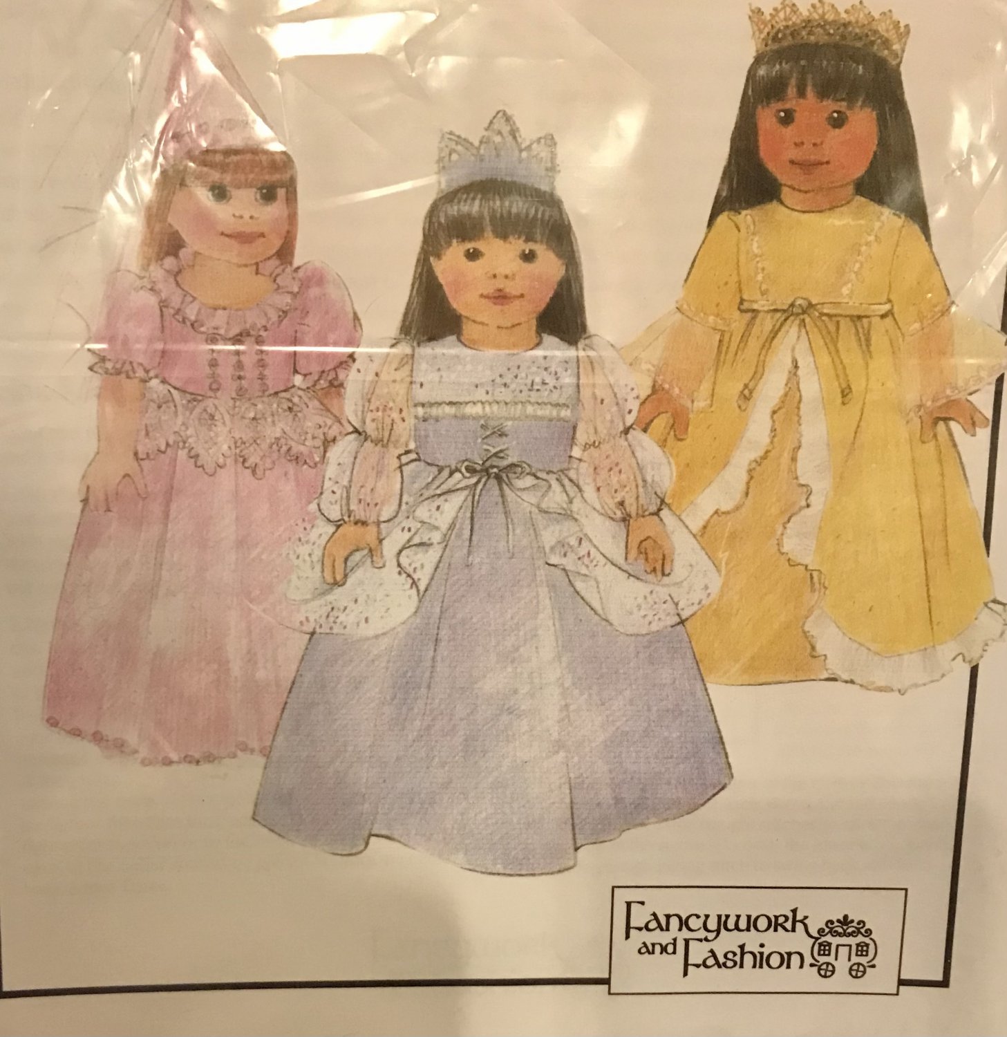 Pretty Princesses 18" Doll Costumes Pattern Fancywork and Fashion Sewing Pattern 1108