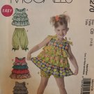 McCall's 6270 Toddlers Girls Ruffle Dress, top and bloomers sewing pattern size 1 2 3