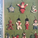 McCall’s 8053 Vintage 20 stuffed felt ornaments Transfer Sewing Pattern