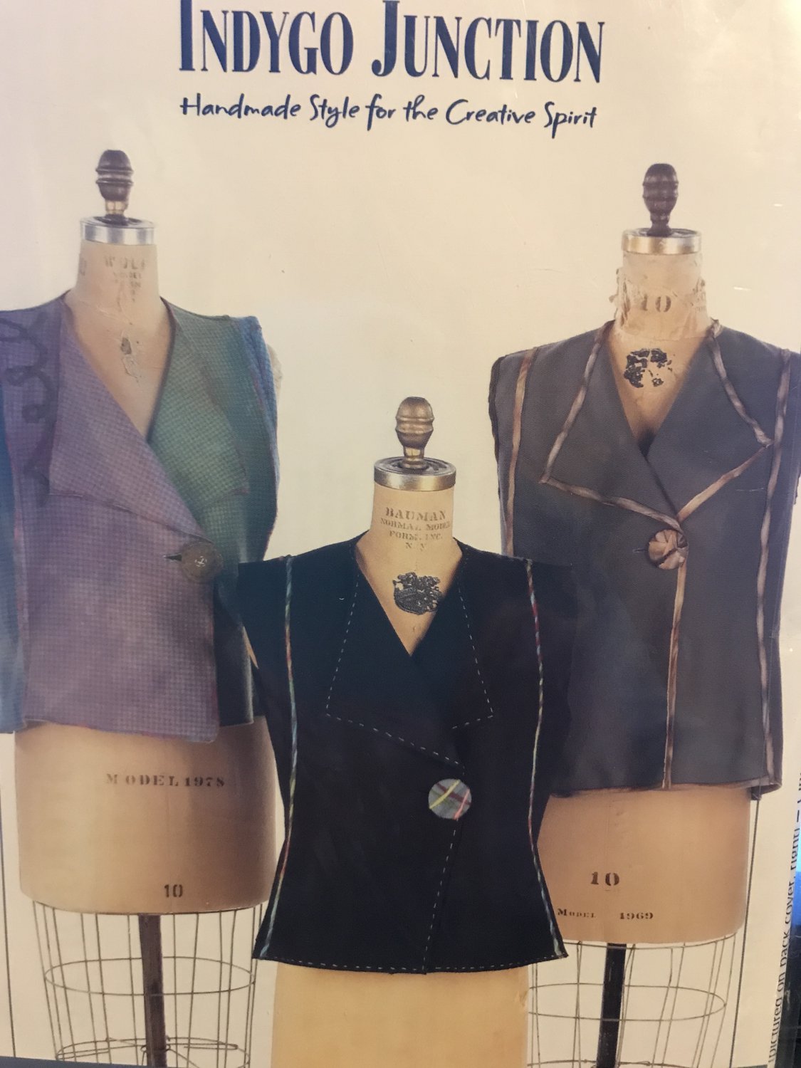 Easy Silhouette Vest  Indygo Junction IJ730 Sewing Pattern Size S - XXL
