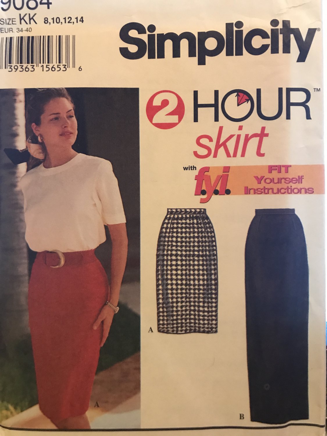 Simplicity 9084 Misses' 2 hour Skirt Sewing Pattern size 8 - 14