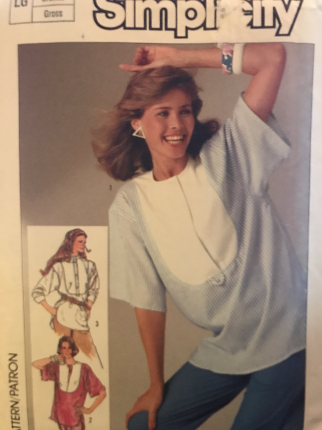 Simplicity 7327 Misses' Tunic Top with sleeve variations Sewing Pattern size L - 18 20