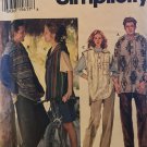 Simplicity 9063 Misses' Mens & Teens pull on pants or short, Hoody shirt Sewing Pattern Size L XL