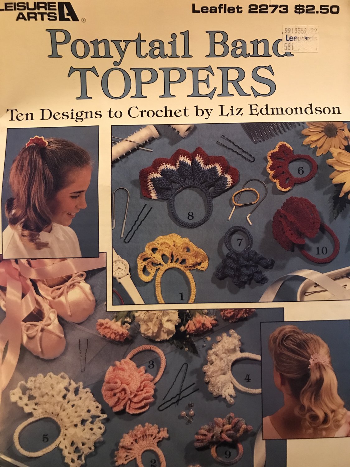 Ponytail Band Toppers Crochet Pattern Leisure Arts 2273