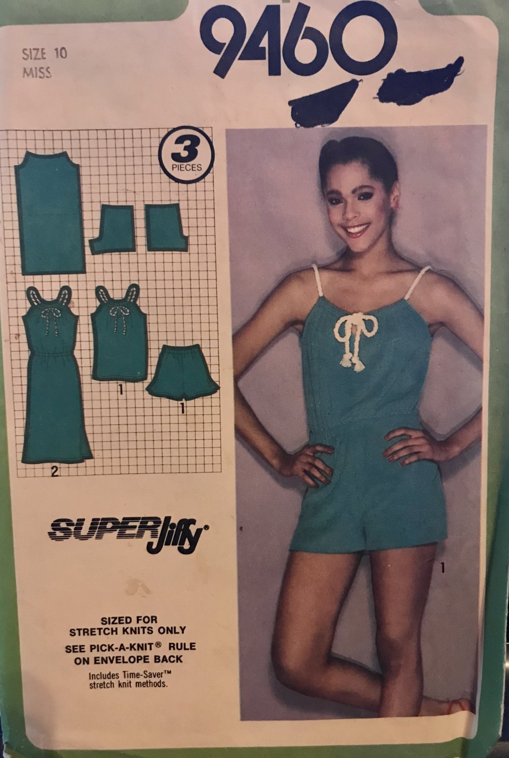 Simplicity 9460 Misses' Super Jiffy Pullover Dress or Top and Shorts sewing pattern size 10