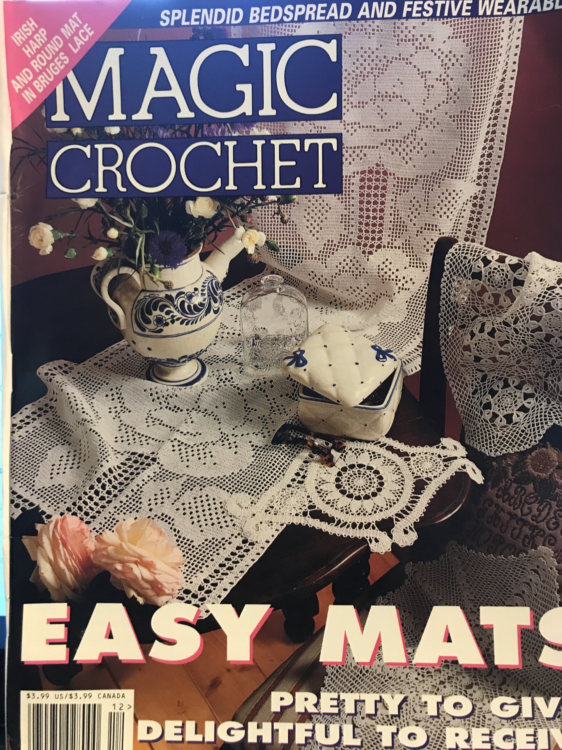 Magic Crochet Magazine 123 December 1999 Thread Crochet Home Decor Doilies Gifts