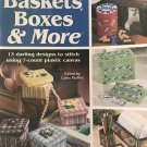 BASKETS, BOXES & MORE Plastic Canvas Pattern Book 13 Designs Needlecraft Shop 847531