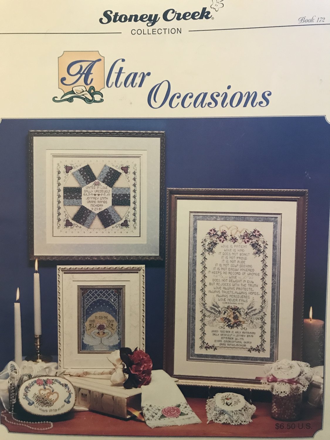 Stoney Creek Collection Altar Occasions Cross Stitch charts Wedding Samplers bool 172