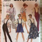 Simplicity 7391 Misses' Jumper, Culotte Jumper in Two Lengths & Jumpsuit Sewing Pattern Size 4 - 12 Simplicity 7391 Misses' Jumper, Culotte Jumper in Two Lengths & Jumpsuit Sewing Pattern Size 4 - 12