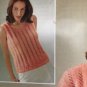 Wash n' Wear Crepe Double Knitting Pattern 5598 Sirdar Twin Set, Tank top and short sleeved top