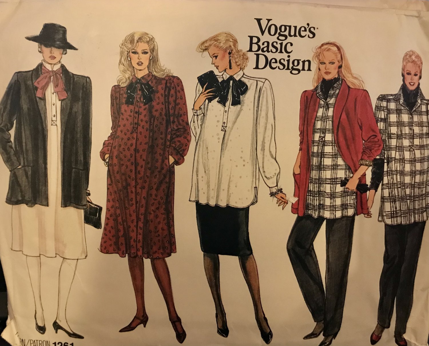 Vogue 1261 Maternity Jacket Dress Top Pants and Skirt Sewing Pattern Sizes 12 14 16 UNCUT