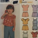 Simplicity 9603 Toddlers' Top, shorts, pants Sewing Pattern size 1/2 to 4