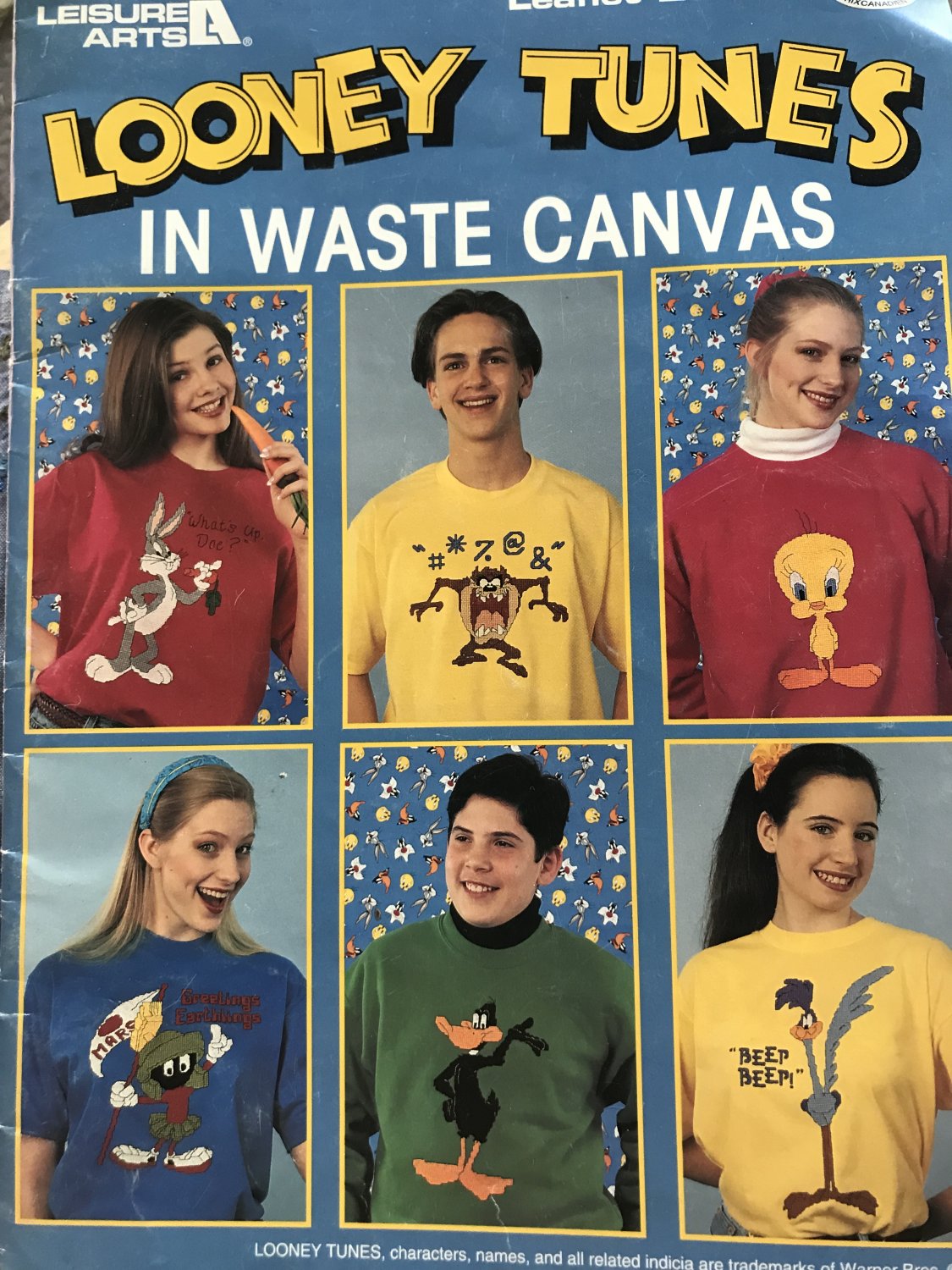 Looney Tunes in Waste Canvas Cross Stitch Charts Leisure Arts 2564