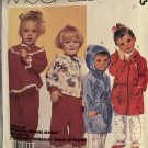 McCalls 2773 Sewing Pattern Girl Boy Toddler Size 5 Robe Pajamas