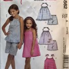McCall's 5562 Children's' Dress, top and shorts sewing pattern size 3 4 5 6