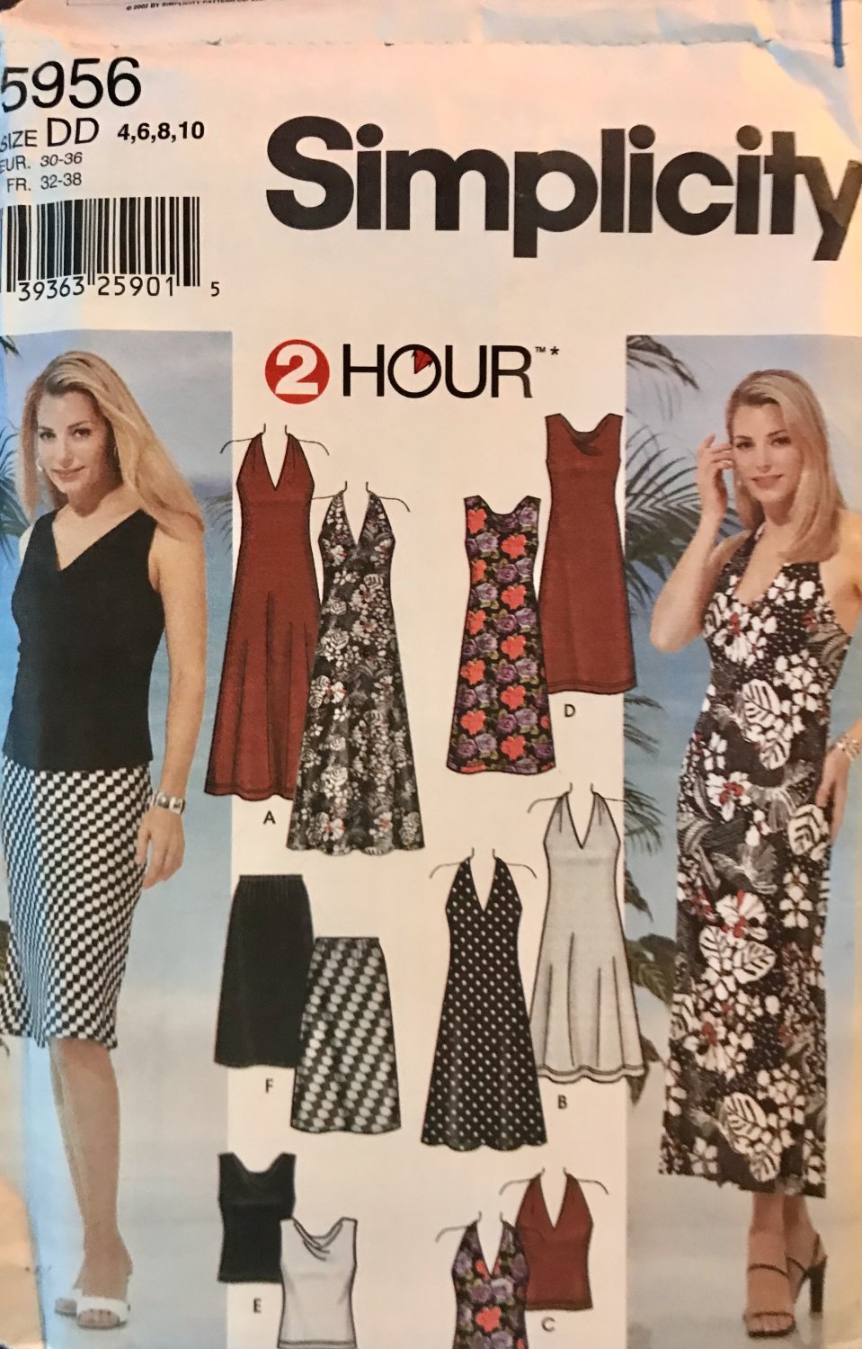 Simplicity 5956 Misses' Dress Skirt or Top Sewing Pattern Size 4-10