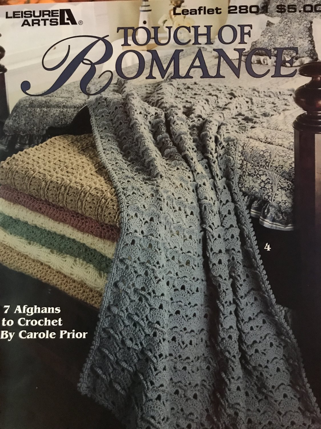 A Touch Of Romance Crochet Afghan Patterns Leisure Arts 2801 Designed By Carole Prior 7 Designs 4046