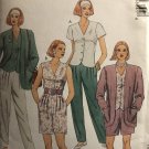 McCall's 5884 Unlined Jacket, Top and pants or shorts Sewing Pattern Size 8 10 12