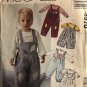 McCall's 3970 Infant, Toddler overalls and top pattern sizes small, medium, large