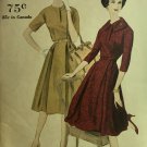 VOGUE 9809 1950s CLASSY Day Dress Pattern Two Versions Bust 38 Sewing Pattern