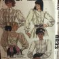 McCall's 8833 Victorian Inspired Blouse High Lace Band Neckline Sewing Pattern Brooke Shields SZ 14
