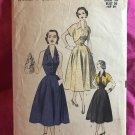 Advance 6397 Misses Halter Dress and Bolero Sewing Pattern Vintage 1953 size 18 bust 36