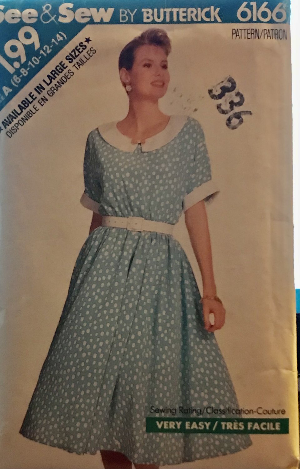 Butterick 6166 See & Sew Misses Dress Size 6 - 14 Sewing Pattern