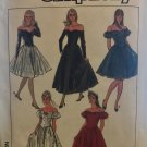 Simplicity 8383 off the Shoulder Full Skirt Dress Sewing Pattern Size 12 14 16