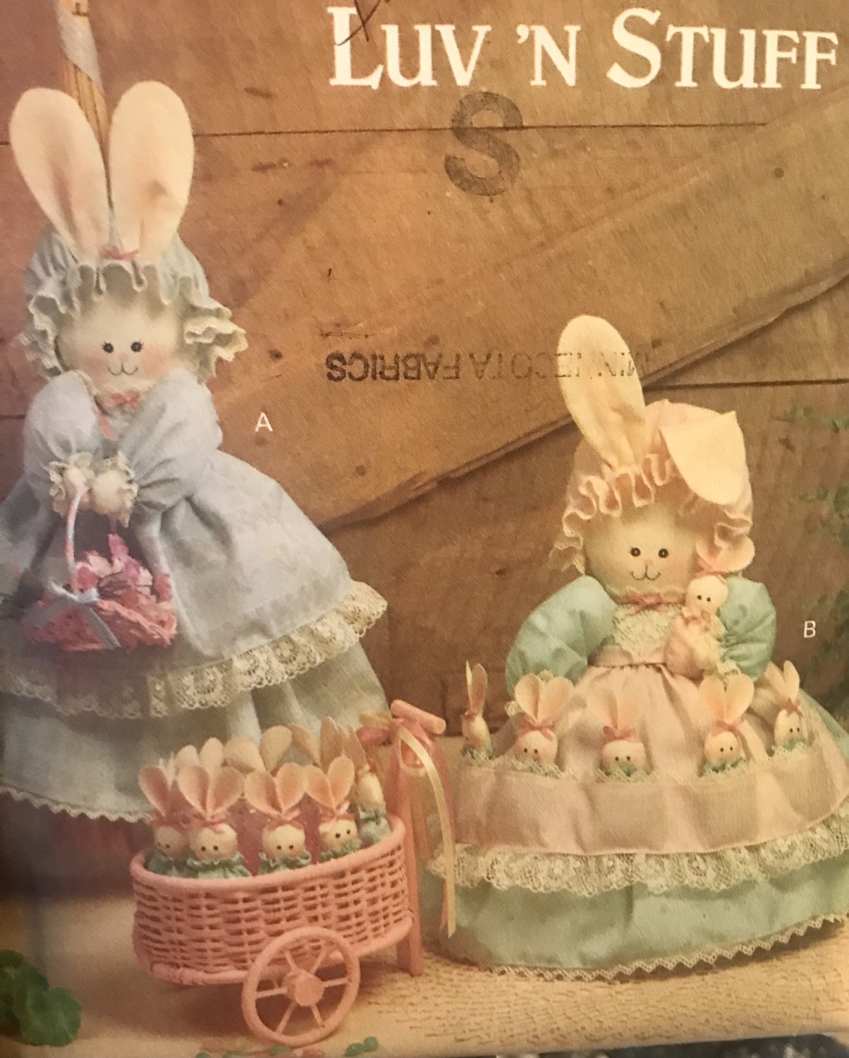 Butterick 6029 Luv 'N Stuff Bunny Hide-Away Sewing Pattern 15" Bunny