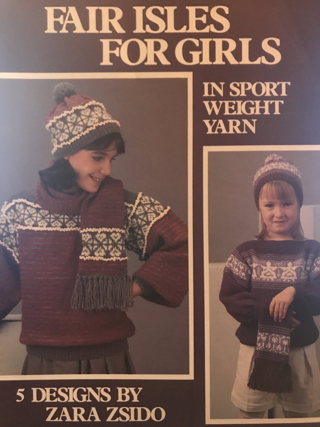 Leisure Arts Leaflet 406 Fair Isles For Girls 5 Designs by Zara Zsido Knitting Pattern