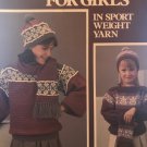 Leisure Arts Leaflet 406 Fair Isles For Girls 5 Designs by Zara Zsido Knitting Pattern