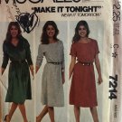 McCall's 7214 Misses' Pullover Dress  For Stretch Knits Only Sewing Pattern size 10 - 12