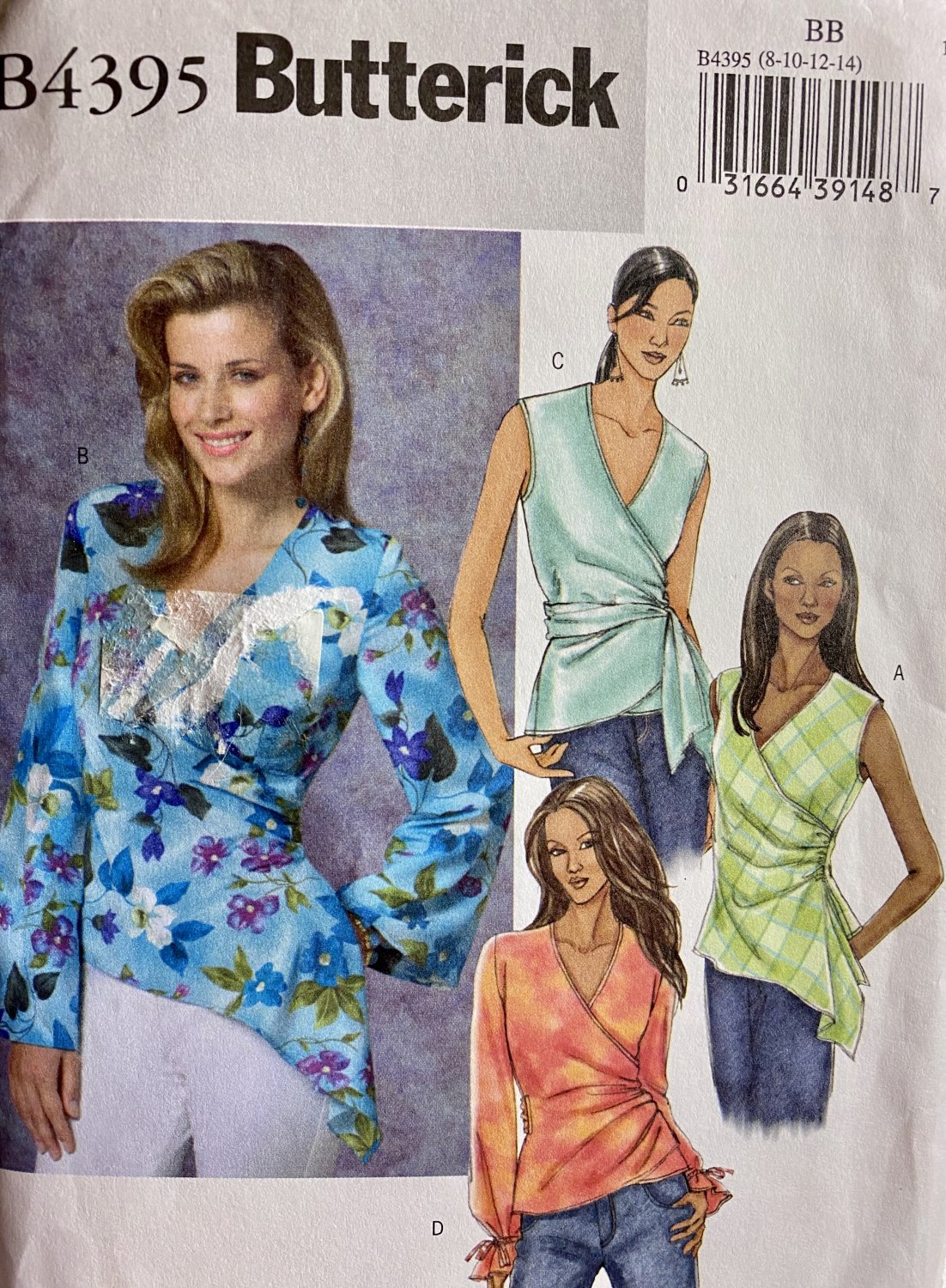 Butterick 4395 Misses Top Sewing Pattern size 8 - 14