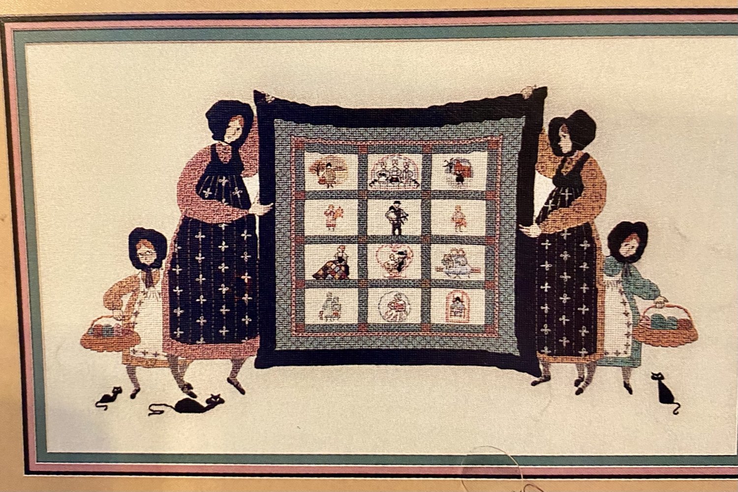 P. Buckley Moss The Moss Stitcher's Quilt Cross Stitch Pattern Leaflet 130