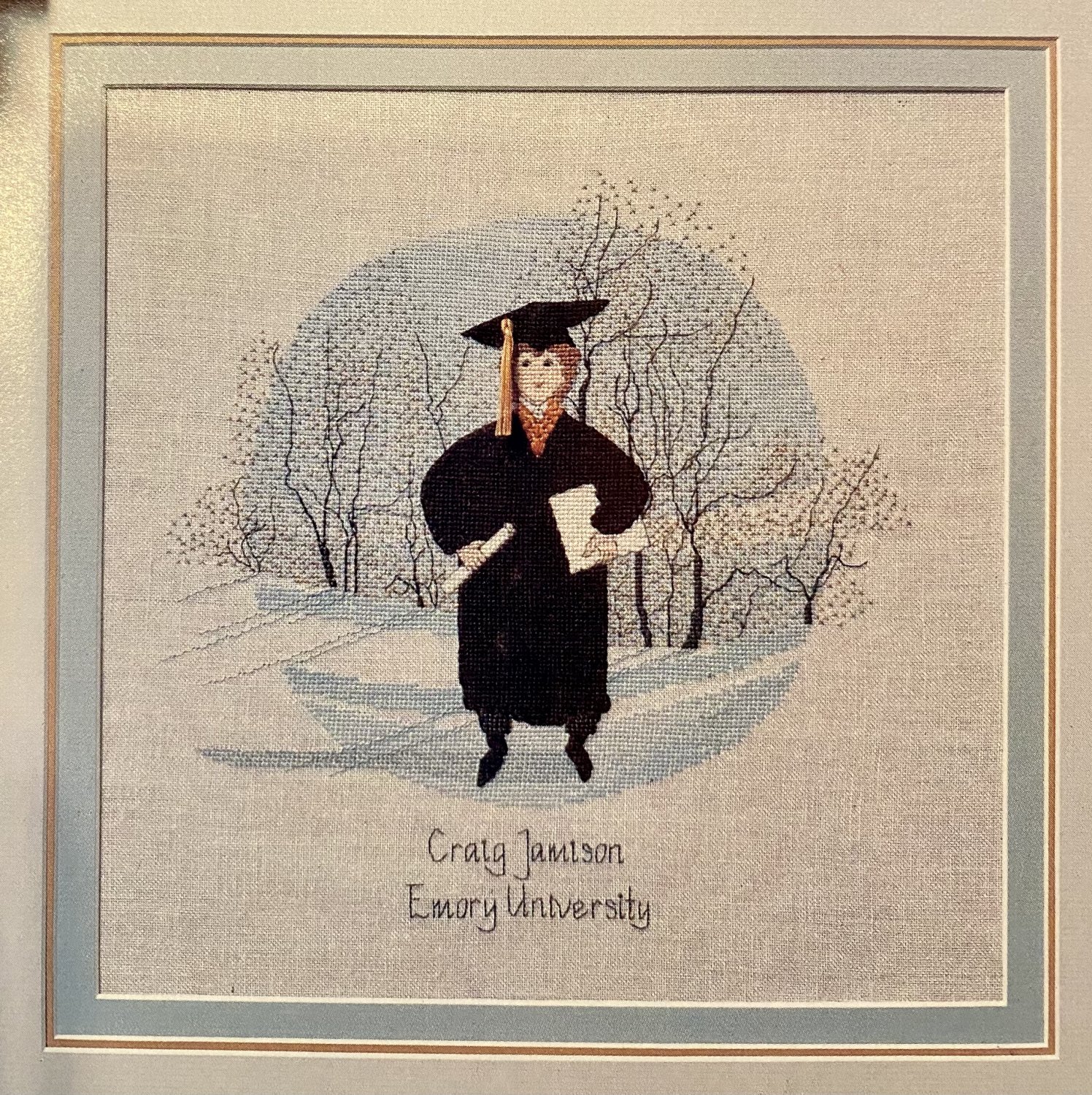 P. Buckley Moss Graduation Boy Cross Stitch Pattern Leaflet 122