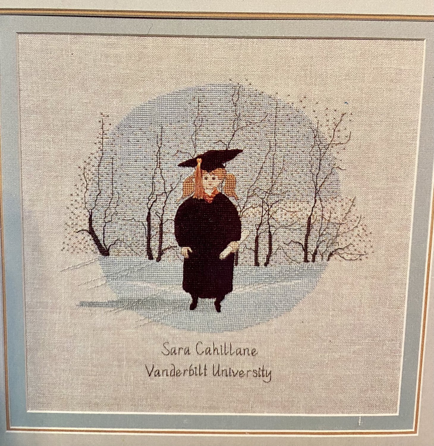 P. Buckley Moss Graduation Girl Cross Stitch Pattern Leaflet 123