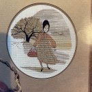 P. Buckley Moss Apple Girl Cross Stitch Pattern Leaflet 101
