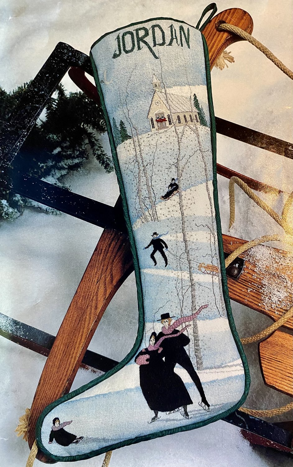 P. Buckley Moss Christmas Stocking Cross Stitch Pattern Leaflet 124