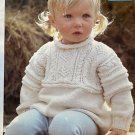 Hayfield Aran Baby Sweater Hayfield Yarns leaflet 4812