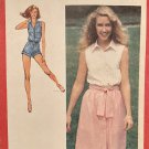 Simplicity 9378 Misses' Play Suit and button up skirt Sewing Pattern size 12