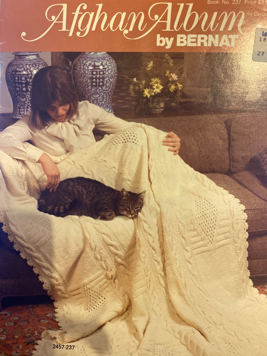 Afghan Album Knitting and Crochet patterns Bernat book 237
