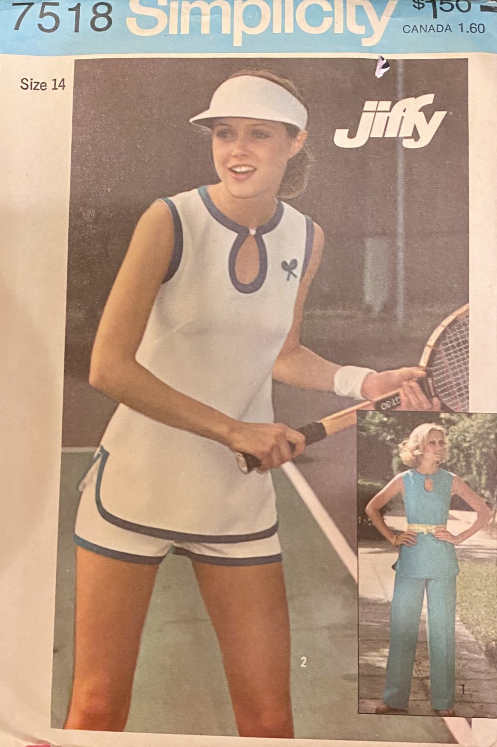 Simplicity 7518 Misses Jiffy Tunic Top, Pants or Shorts Sewing Pattern Size 14