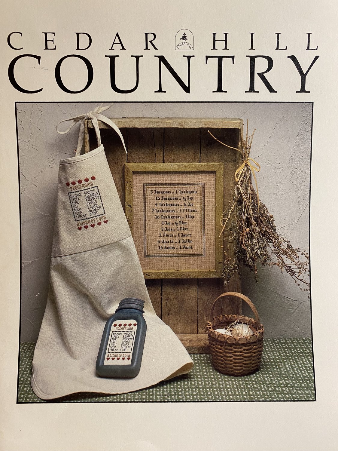 Ceder Hill Country Cross Stitch - Preserving and Measurements