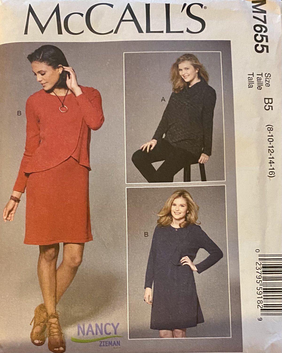 McCall&acirc;��s 7655 Misses Tunic and Dress Sewing Pattern size 8-16