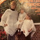 Fisherman Aran Crocheted Ponch Pattern Leisure Arts 37 for adults and children
